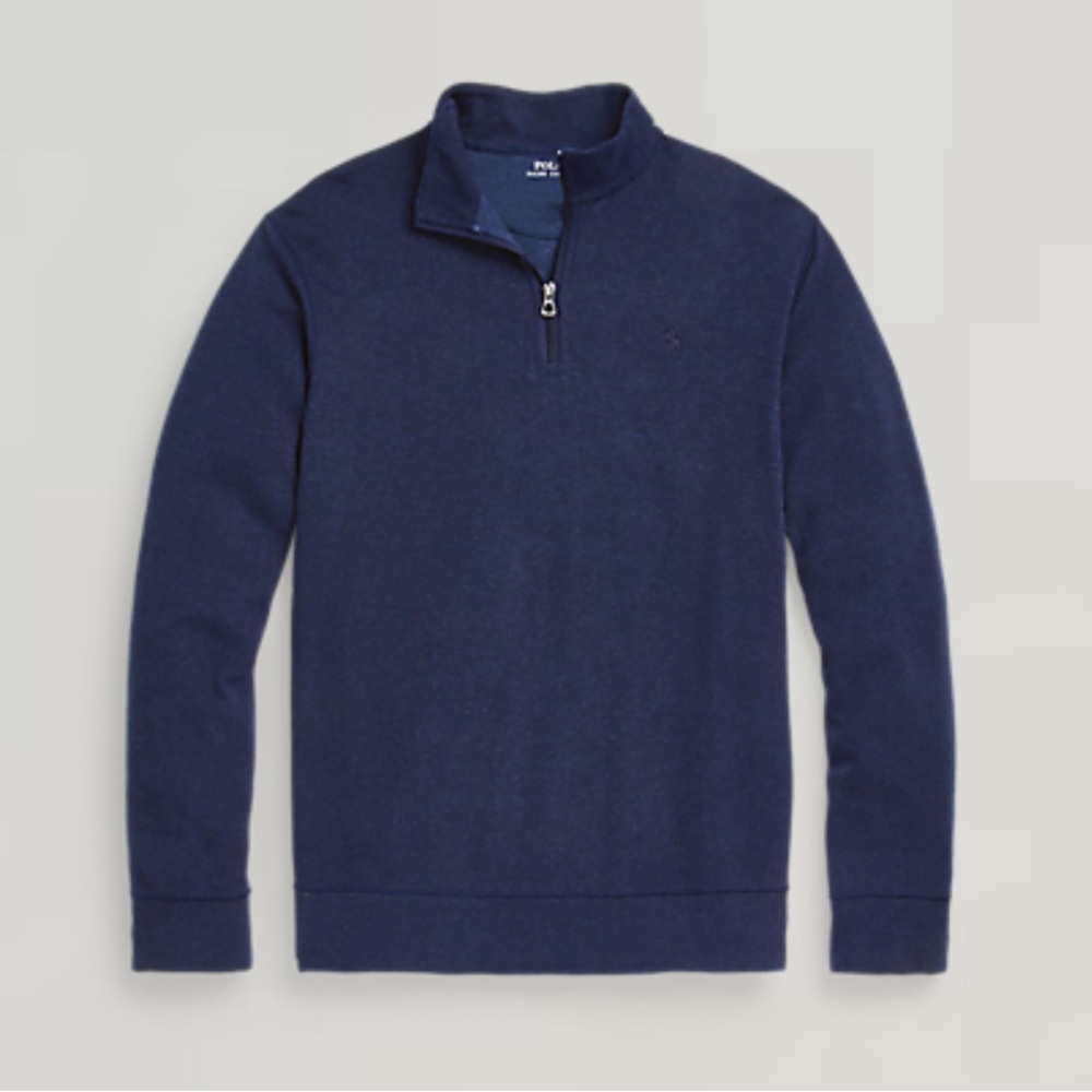 Polo Ralph Lauren Men’s Quarter-Zip Pullover Navy Herringbone Medium